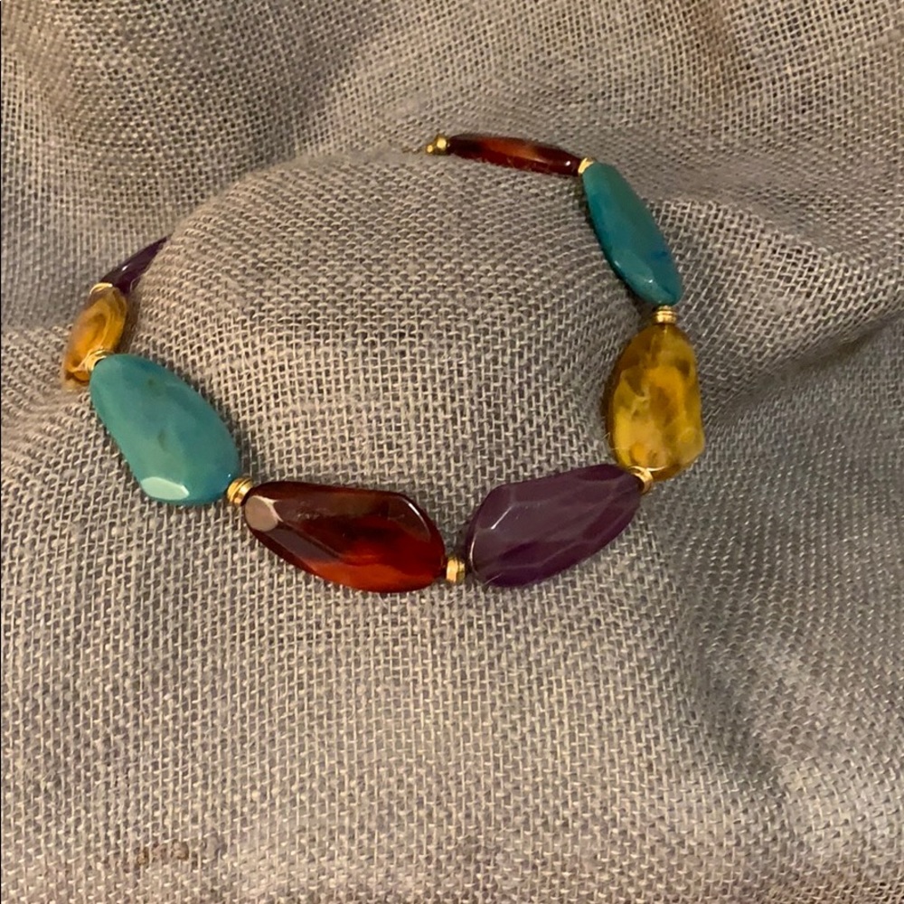 🔮 vintage gemstone choker necklace